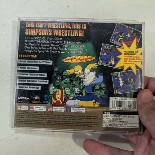 Simpsons Wrestling (Sony PlayStation 1, 2001) Disc & Cast Art Only. No Manual — photo 5