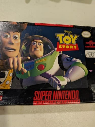 Super Nintendo Toy Story SNES Original Box w/ Damaged Manual — photo 2