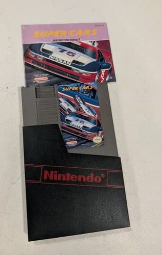 Super Cars (Nintendo NES, 1991) Game Cart & Manual, Tested & Working