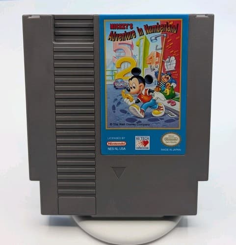 Mickey's Adventure in Numberland (Nintendo, NES 1985) Authentic - Tested