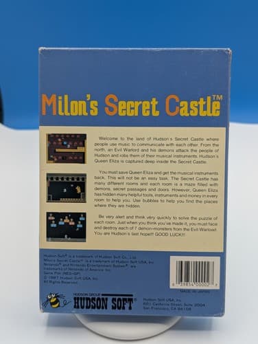 Milon's Secret Castle for NES Nintendo With Box And Manual — photo 3