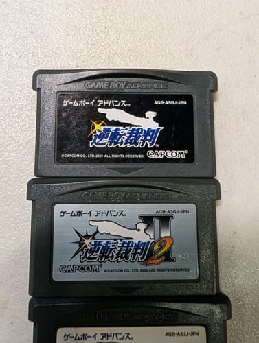 Lot 3 Ace Attorney Gyakuten Saiban 1 2 3 set GBA Nintendo Gameboy Advance Japan — photo 2