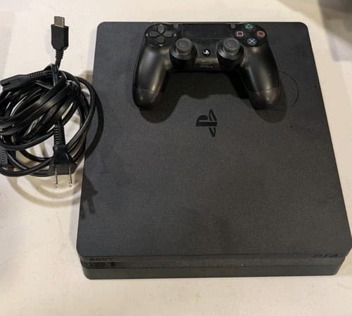 Sony PlayStation 4 Slim 1TB Console - Jet Black USED Tested W/ Controller