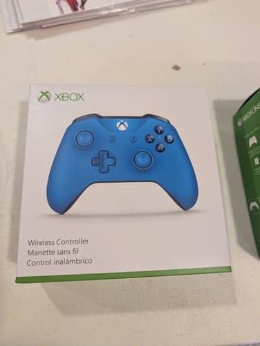 **Boxes & Paperwork only** Microsoft Xbox One Black And Blue Controllers — photo 2