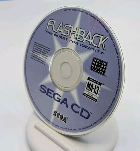 Flashback: The Quest for Identity (Sega CD, 1993) - Disc & Manual , Tested — photo 6