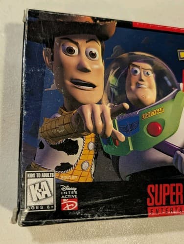 Super Nintendo Toy Story SNES Original Box w/ Damaged Manual — photo 3