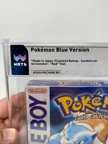 PSA 7.5 A+ Pokemon Blue Version Nintendo Game Boy First Print Red Text Sandshrew — photo 2