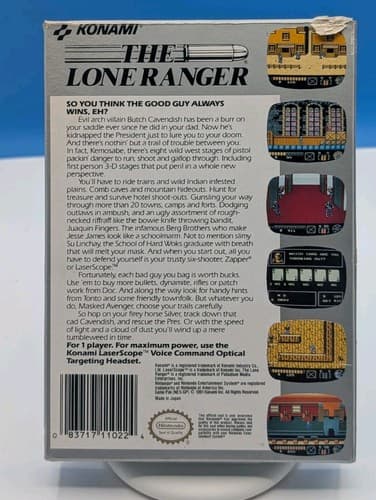 LONE RANGER Nintendo NES) Classic Complete Box Manual CIB, Tested — photo 2