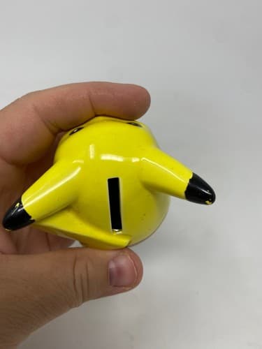 Nintendo Pikachu Ceramic Coin Piggy Bank Complete Set with Coin Plug — photo 5