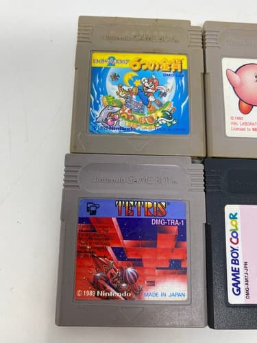 Nintendo Game Boy Japanese Game Lot 4 Cartridges Mario Kirby Tetris Japan JP — photo 2