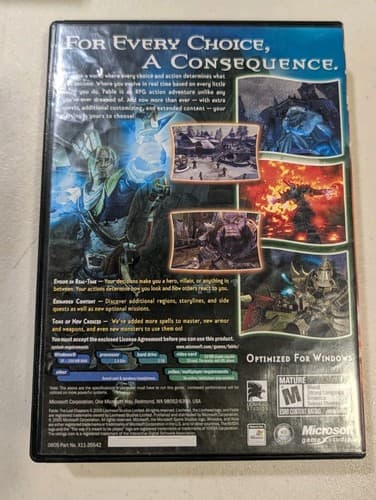 Fable: The Lost Chapters (PC CD-ROM) Missing Disc 1 — photo 2