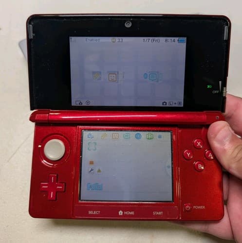 Nintendo 3DS Flame Red Handheld Console System, Tested With Charger — photo 8