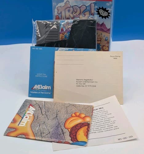 Trog Nintendo NES Complete CIB W/ Poster, Oval Seal, Tested — photo 4