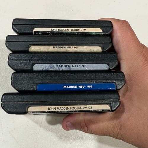 Lot of 5 John Madden Football Games - Original, 93, 94, 95 & 96 Sega Genesis — photo 7