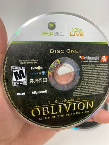 Elder Scrolls IV Oblivion GOTY (Xbox 360, 2011) - DISC ONLY TESTED — photo 2