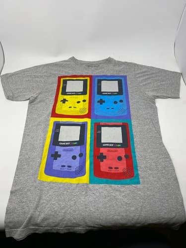 Nintendo Game Boy Color Retro Graphic T-Shirt Light Gray Size M Used