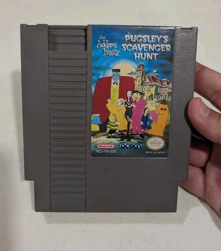 The Addams Family Pugsley's Scavenger Hunt Nintendo NES Video Game Pak Cartridge