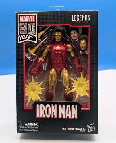 Marvel Legends 80th Anniversary Iron Man 6” Action Figure Hasbro Open Box