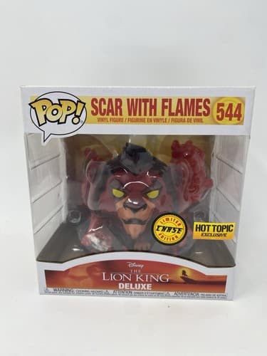 Funko Pop! Lion King Deluxe Scar W/Flames #545 Hot Topic Exclusive Chase Vaulted