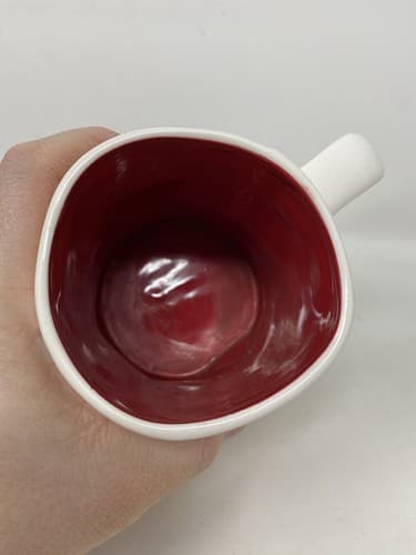 NEW Rae Dunn HERS Mug Cup - Red Inside And Text Color Magenta Artisan Collection — photo 7