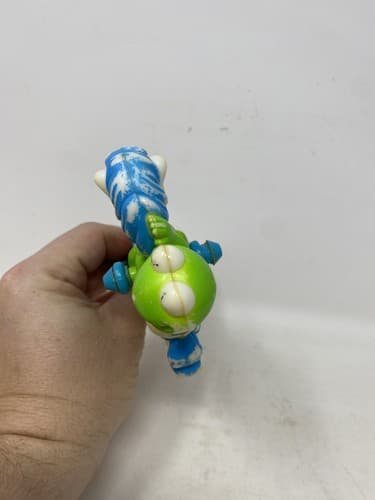 Vtg Sesame Street Muppet Babies Kermit White Blue Rocking Horse Suction Toy 5.5” — photo 7
