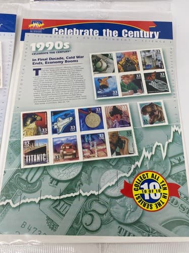 Sealed CELEBRATE THE CENTURY 1940-1990. Lot of 6 Sheets Set US Stamps NEW — photo 7