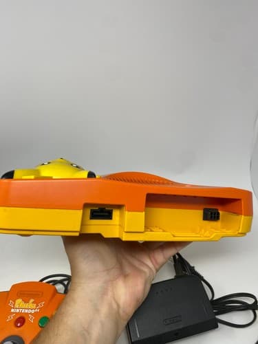 Nintendo 64 Pokemon Pikachu Limited Edition Orange/Yellow Console w/ Controller — photo 8