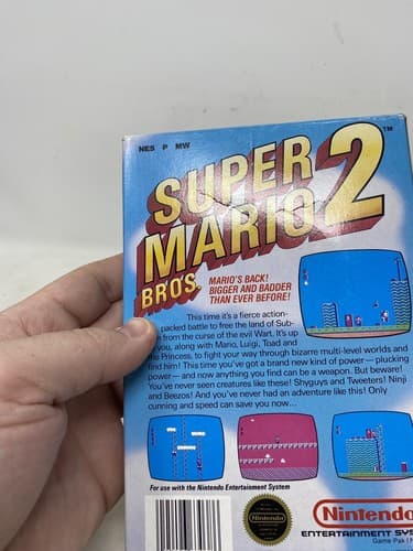 SUPER MARIO BROS. 2 MARIO MADNESS NINTENDO NES BOX AND GAME — photo 7