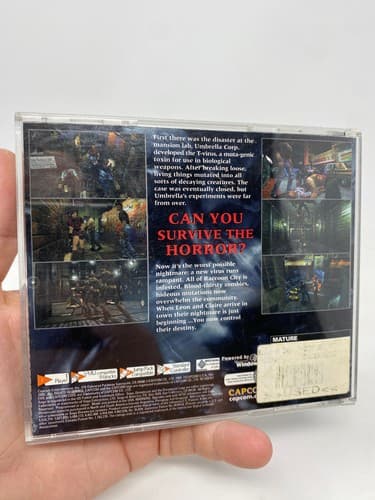 Resident Evil 2 for Sega Dreamcast Back ART ONLY. No game or Manual.