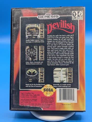 Devilish (Sega Genesis) Complete CIB, Tested And Working — photo 2