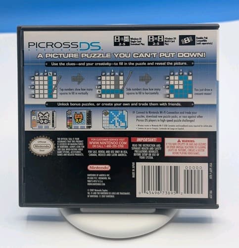 Picross (Nintendo DS, 2007) COMPLETE Manual Case Tested — photo 2