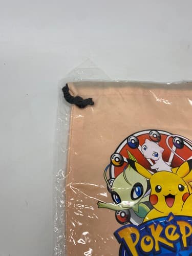 2005 Pokemon Center PokePark Pokemon the Park Beige Drawstring Tote Bag New — photo 6