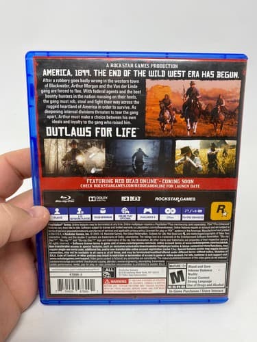 Red Dead Redemption 2 (PlayStation 4 PS4) Complete w Map Tested Rockstar Western — photo 7
