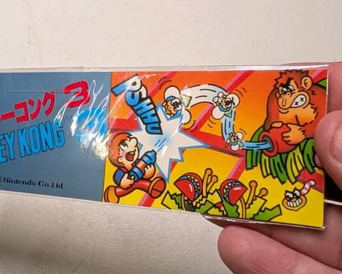 Donkey Kong 3 NES Nintendo Promo Sticker Japan Unused — photo 4