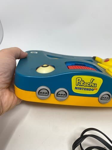 Nintendo 64 Pikachu Torquoise Console Gray Controller Region Free Tested Pokemon — photo 6