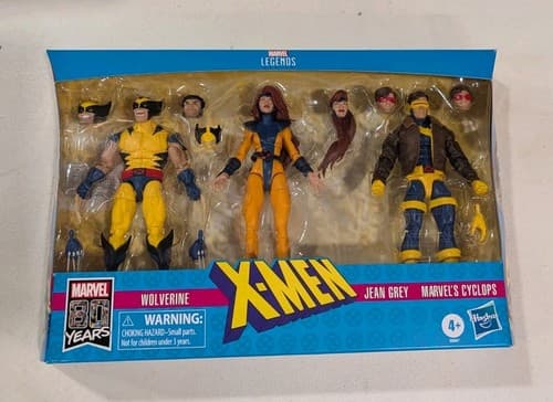 Marvel Legends Series X-Men: Wolverine, Jean Grey, Cyclops 3 Pack New Open Box