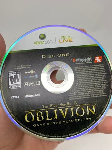 Elder Scrolls IV Oblivion GOTY (Xbox 360, 2011) - DISC ONLY TESTED — photo 3