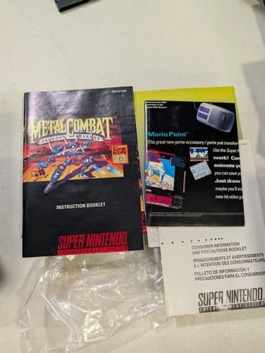 Metal Combat Falcom's Revenge SNES Box, Manual, Inserts - No Game — photo 7