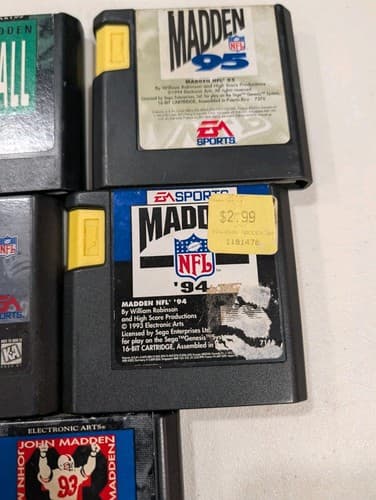 Lot of 5 John Madden Football Games - Original, 93, 94, 95 & 96 Sega Genesis — photo 6