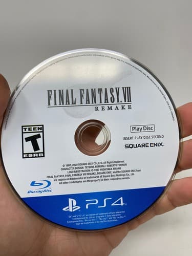 Final Fantasy VII Remake Play Disc ps4 Game Only Tested Authentic