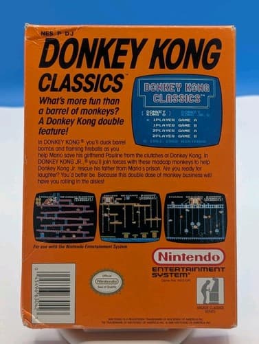 Donkey Kong Classics Nintendo NES CIB Complete In Box TESTED — photo 3