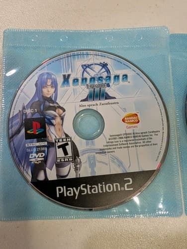 Xenosaga: Episode III 3 Also Sprach Zarathustra PlayStation 2 PS2 DISCS ONLY — photo 2