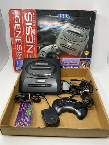 Sega Genesis Model 2 Console CIB Console Controller Insert Box Tray Tested Works — photo 8