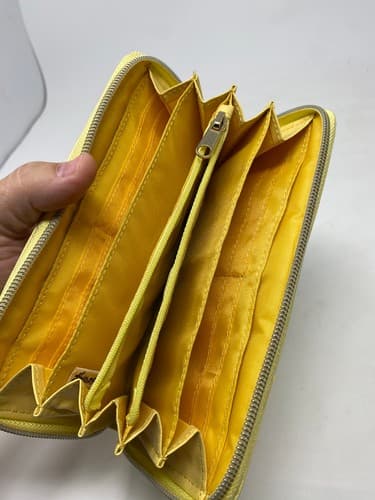 Pokemon Pikachu Light Yellow Leather Zipper Long Wallet with Heart Charm Japan — photo 9