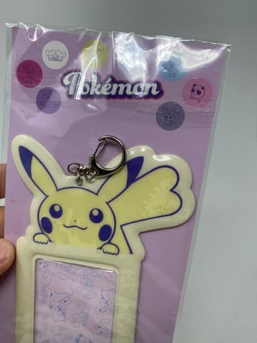Pokemon Pikachu female photo case 6" ID badge holder keychain Namco — photo 4