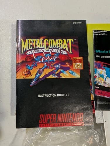 Metal Combat Falcom's Revenge SNES Box, Manual, Inserts - No Game — photo 8