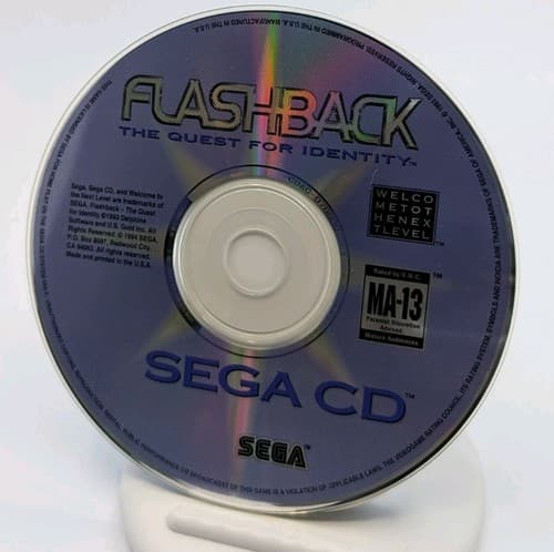 Flashback: The Quest for Identity (Sega CD, 1993) - Disc & Manual , Tested — photo 5
