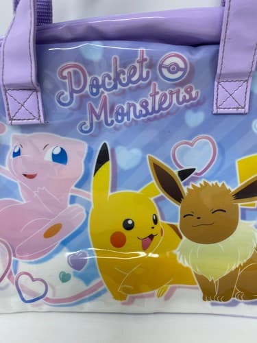 Pokemon Mew Pikachu Eevee Purple Boston Swim Bag Beach Tote Limited Pocket Mon — photo 3