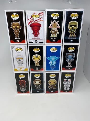 Funko Pop Star Wars Lot of 12 Yoda Spirit Kit Fisto Aayla Secura Exclusives Boxe — photo 4