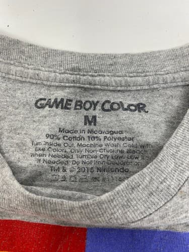 Nintendo Game Boy Color Retro Graphic T-Shirt Light Gray Size M Used — photo 8